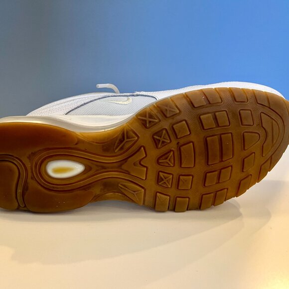 Nike Air Max 97 White/White-Gum Light Brown Mens US 11 DJ2740100